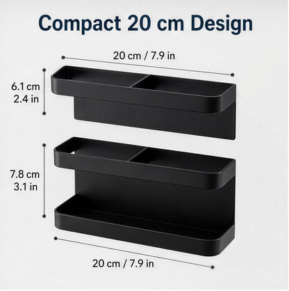 Metal Wall Mounted Umbrella Storage, Umbrella Holder for Entryway, Space Saving Wall Umbrella Rack with Built In Water Tray, Black Metal Umbrella Organizer for Home Office Foyer