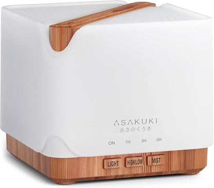 ASAKUKI Essential Oil Diffuser Smart WiFi Humidifier 700 ml | Easy Connect with Alexa and Google Home, Phone App & Voice Control, Customized Schedule Timers and LED Light