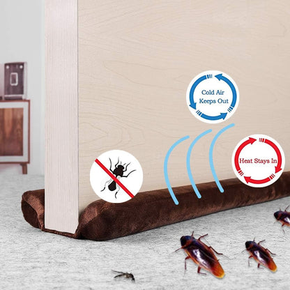 36 Inch Under Door Stopper, Door Noise Blocker | Double Sided Door Stopper, Machine-Washable
