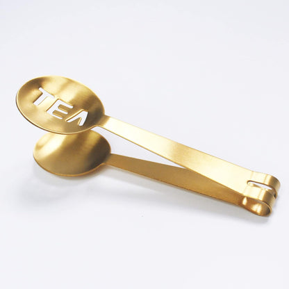 Tea Bag Squeezer (3-Pack), Golden Stainless Steel Tea Bag Squeezer Tongs