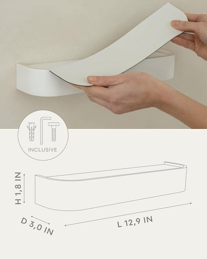 Kazai. Key Holder 'Toke' | Minimalist Key Hook Design from Berlin | Modern Key Holder Wall Mount with Wooden Shelf | Key Rack for Wall as Entryway Organizer | Walnut