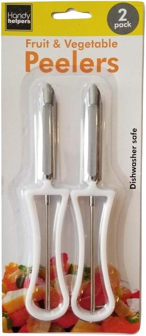 Handy Housewares 2 Piece Swivel Vegetable Peeler Set - Ideal for Apples, Carrots, Potatoes (1 Set)