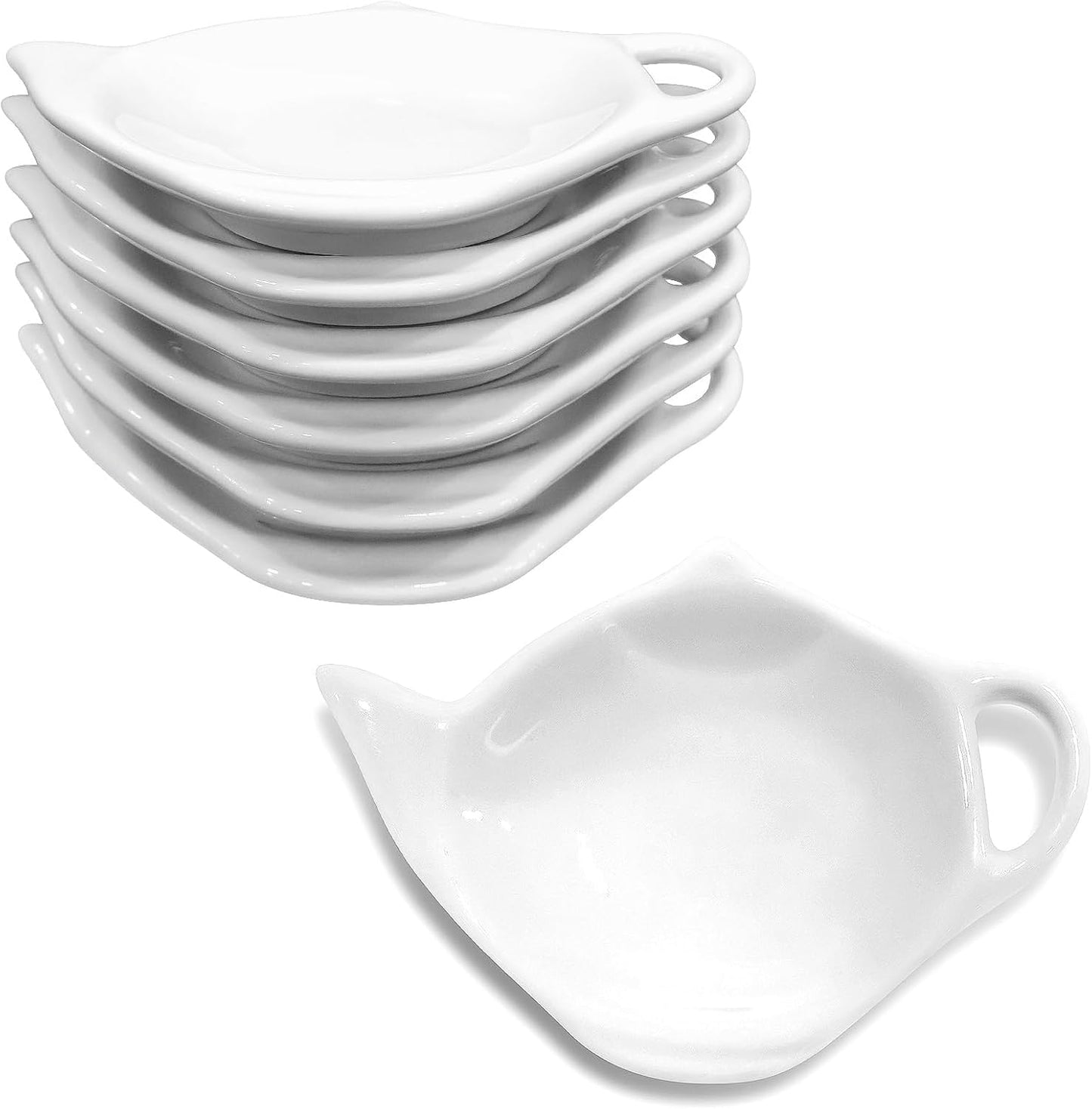 2 Pack Porcelain Tea Bag Coasters,Tea Bag Holder for Used,Classic Teaspoon Rest Pad Heat-Resistant Coasters Cute Dish Saucer Teabag Caddy Holder Set for Organizing Tea Time (2)
