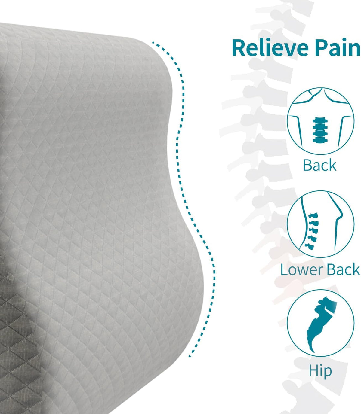 Lumbar Support Pillow for Recliner - Backrest for relieving lower back pain