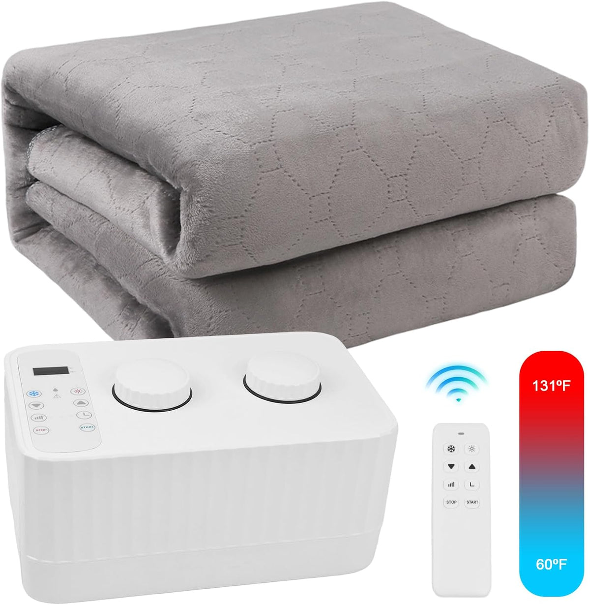 Upgraded Version Water-Cooled Bed Cooling System - Elegant & Compact Bed Cooler for Hot Sleepers, Deep, Restorative Sleep - Dual-Sided Cooling Mattress Pad & Precise Temperature Control（80 * 180 CM）