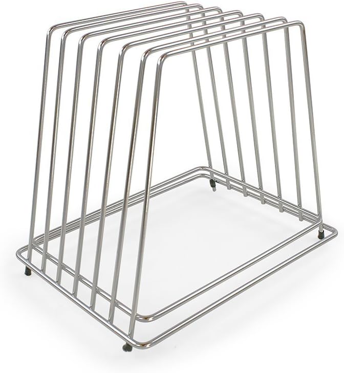 Commercial Cutting Board Rack, Fits 1" Thick Baking Pans and Sheets for Organizer - NSF Stainless Steel, Holds 6 Boards