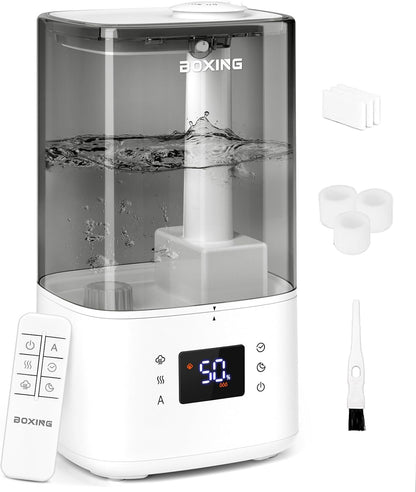 BOXING 4.5L Warm&Cool Mist Humidifier, Humidistat, Auto Mode, Remote,Timer