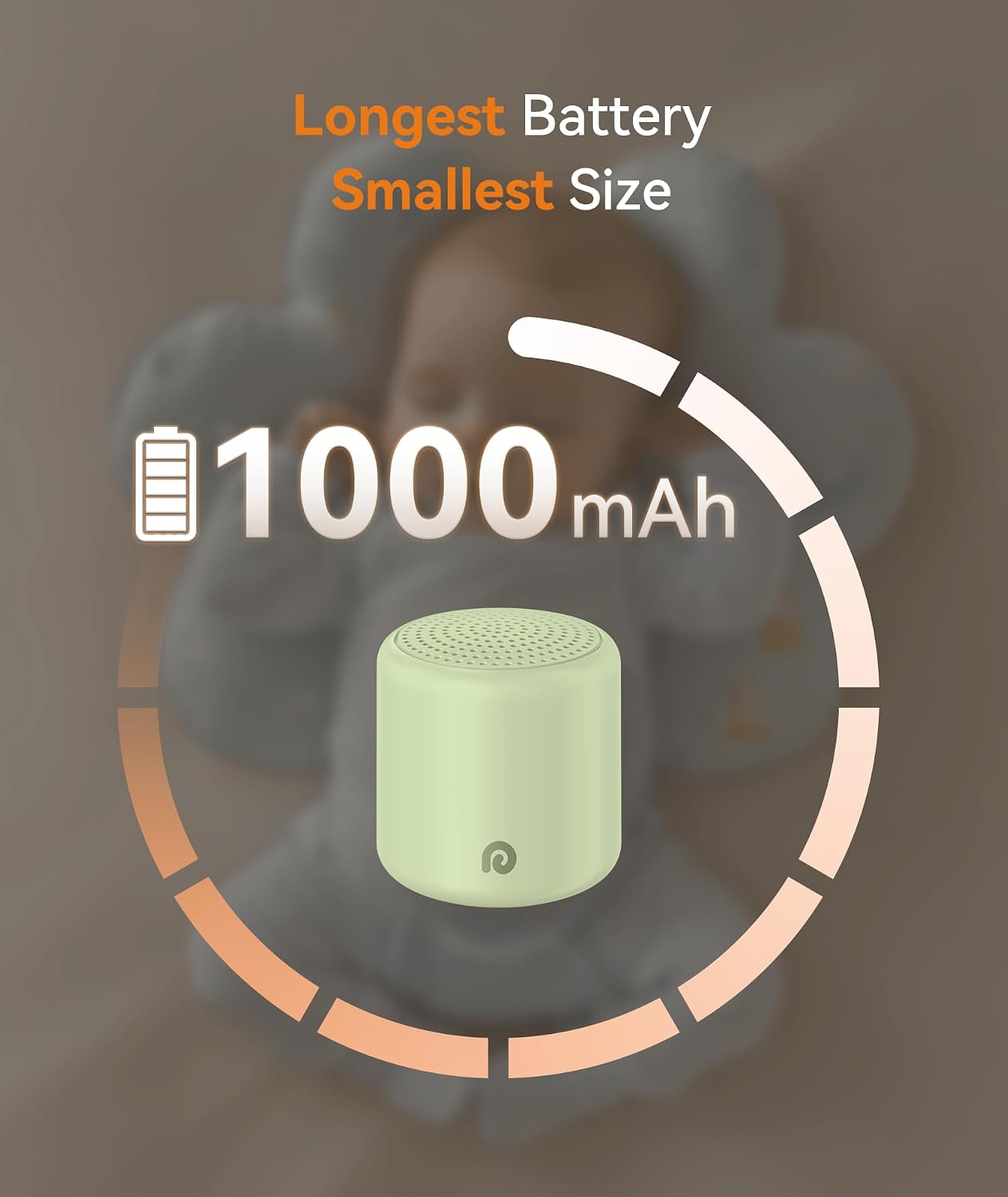 Dreamegg Portable White Noise Machine, 1000mAh Battery, Travel Sleep, Cream | Egg-Sized, 16 Sounds, USB-C, Timer, Baby & Adults, Office Privacy, Gift Use