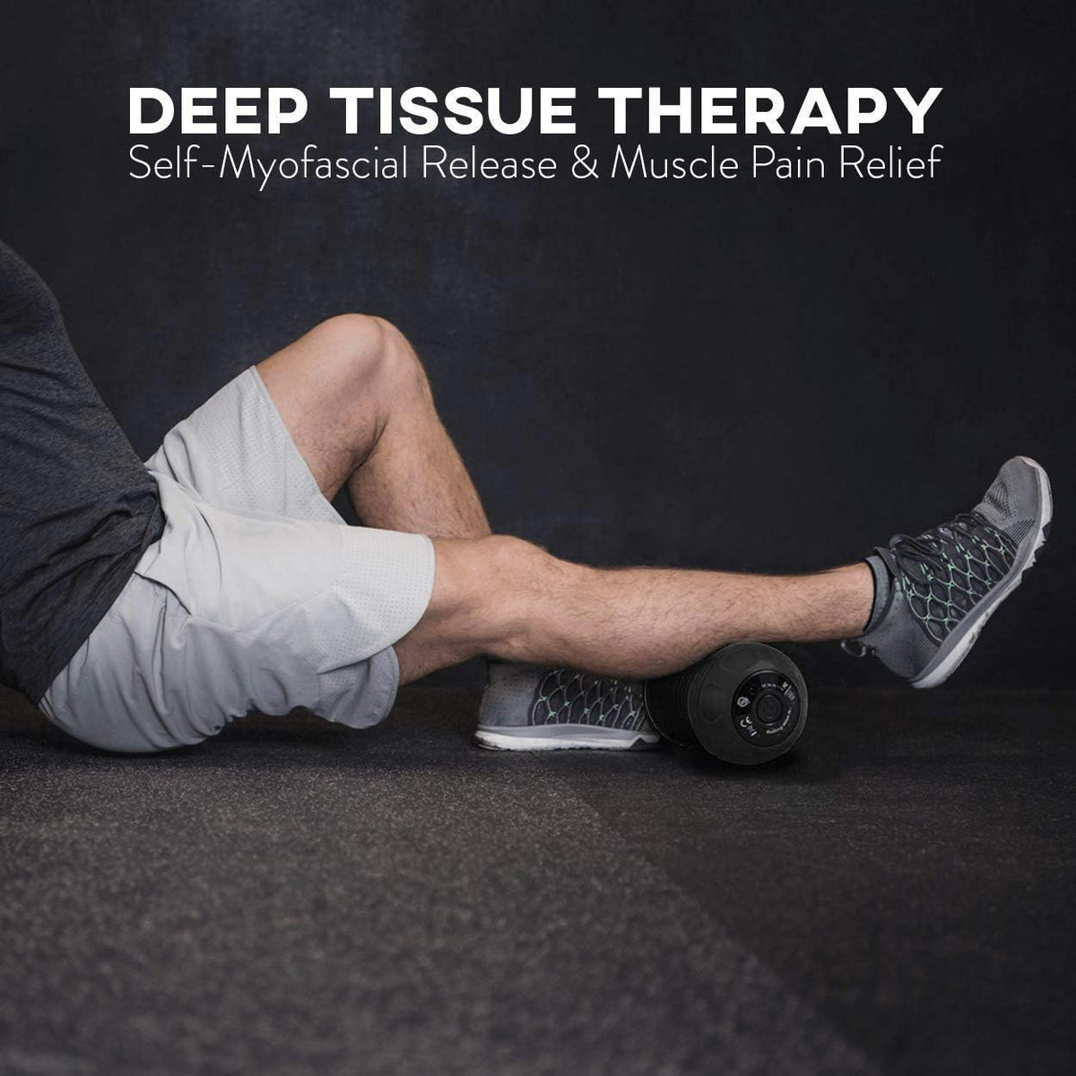 Rolling With It Vibrating Peanut Massage Ball, Deep Tissue, Black