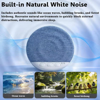 Under Pillow Speaker for Sleeping, Mini Bone Conduction Bluetooth Sleep Aid, Stereo Bass, Volume Control, TF Card Support, Plastic, Battery Powered, Blue