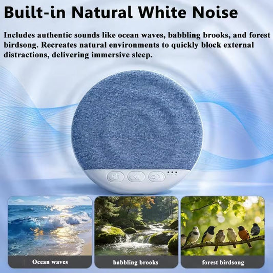 Under Pillow Speaker for Sleeping, Mini Bone Conduction Bluetooth Sleep Aid, Stereo Bass, Volume Control, TF Card Support, Plastic, Battery Powered, Blue