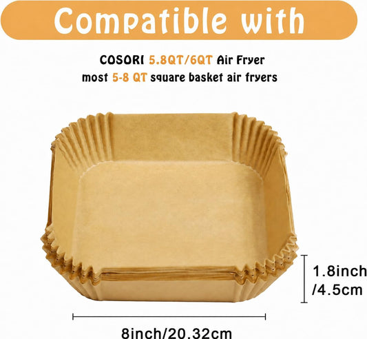 Air Fryer Liners Disposable Parchment Paper for COSORI Air Fryer 6Qt