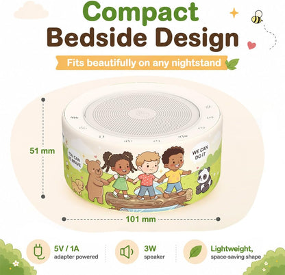 Kipcush White Noise Machine for Baby & Adults, 30 Soothing Sounds, Sleep Sound Machine with 8 Color Night Light, Memory Function, White Noise for Sleeping, Nursery, Office, Travel & Relaxation