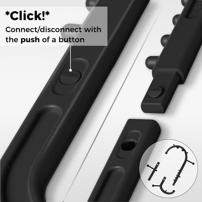 Detachable Trigger Point Massage Tool for Body Muscle Pain Relief | Button-Release Design, S/C, Massage Hook for Back, Neck & Shoulder, Pressure Point Therapy Tool for Deep Tissue Relief