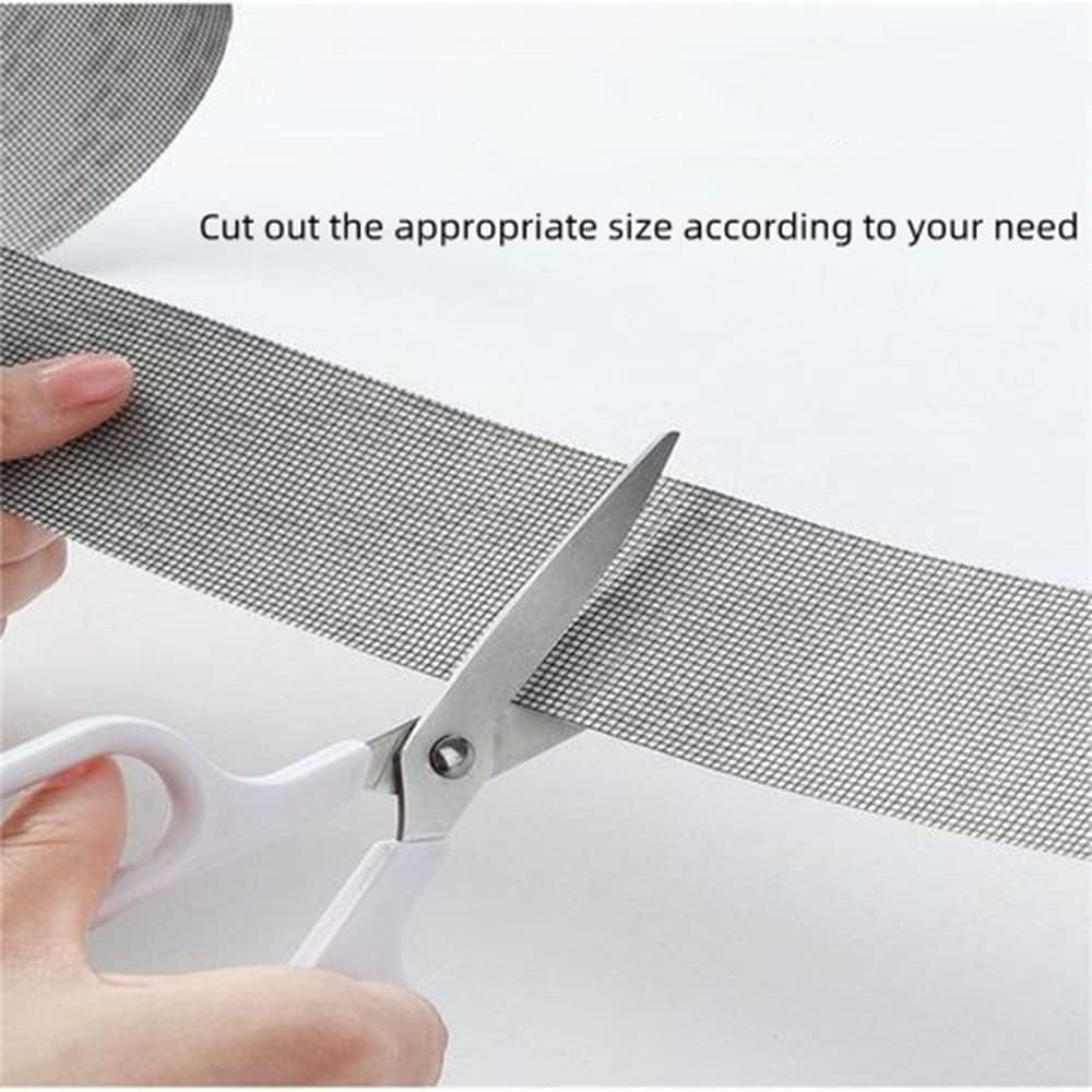 FLYZZZ Window Screen Repair Kit Tape Extra Wide 4''x16.4' Black Adhesive & Waterproof 3-Layer Fiberglass fix for Screen Door and Window Screen