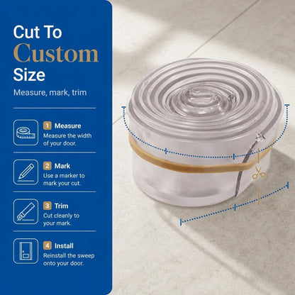 Prime-Line M 6211 Shower Door Bottom Sweep, 36 In. x 1 In. Strip, Vinyl Construction, Clear, 5/32 In. Tee Insert Shape (Single Pack) | Clear, Single Pack