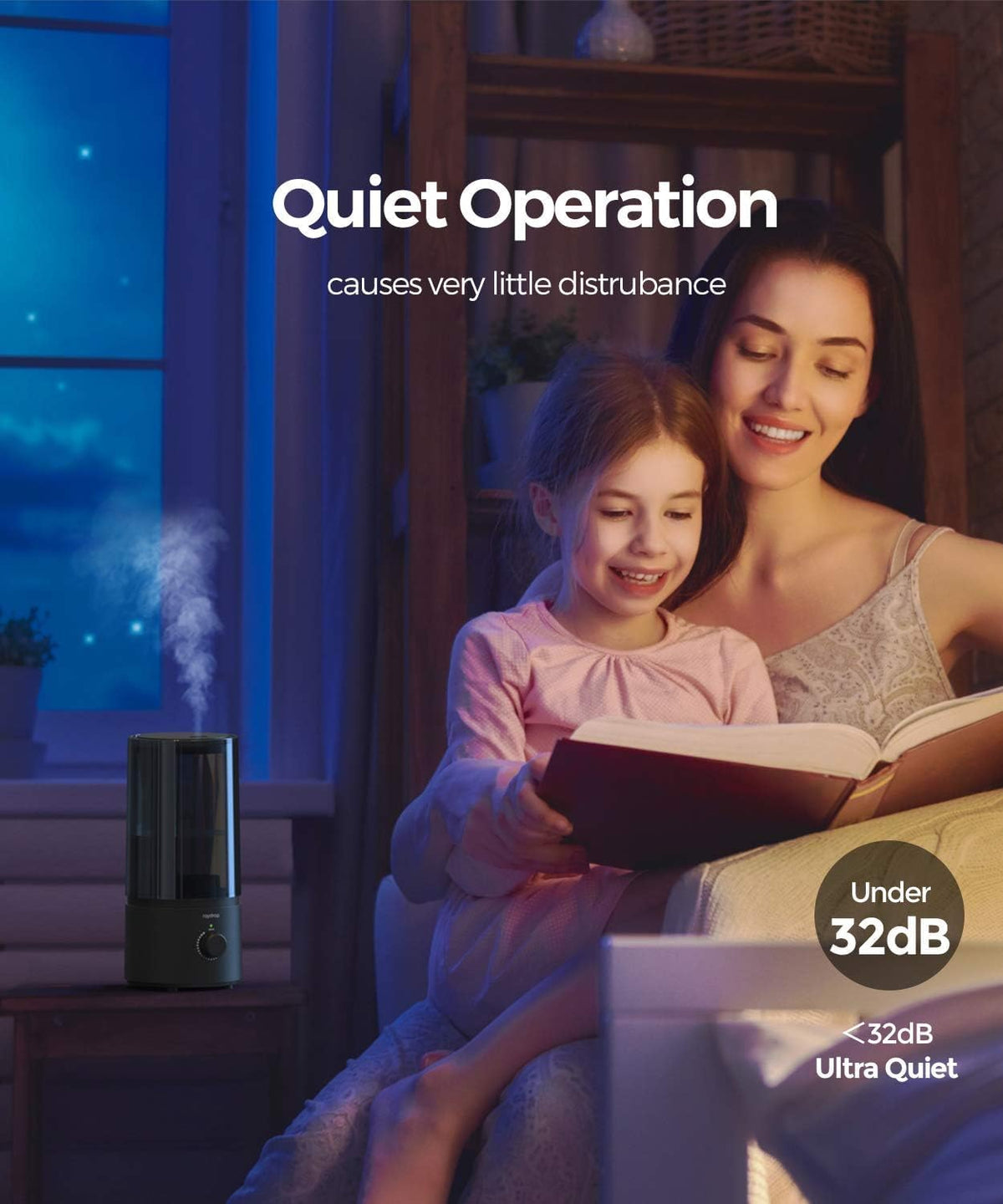 raydrop 1.7L Cool Mist Humidifier for Bedroom Nightstand