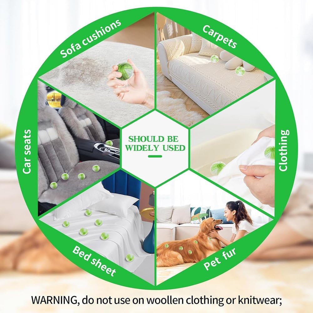 Lint Remover for Laundry - Reusable Lint Balls for Washing Machine, Cat and Dog Fur Remover, Removes Lint, Hair, and Debris from Clothing