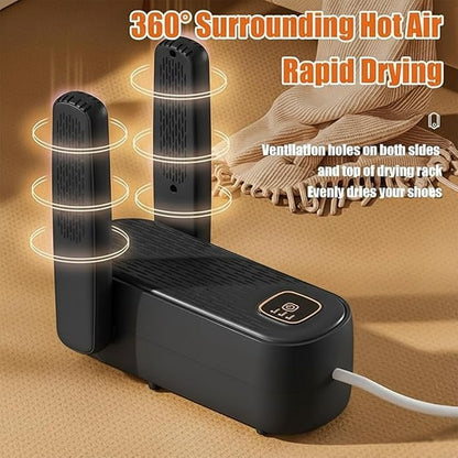 Boot Dryer,Shoe Dryer, Black, | Portable, Adjustable Brackets,3 Temperature Modes, 360° Circulating Hot Air, Fast Drying for Boot Sneaker Glove Sock
