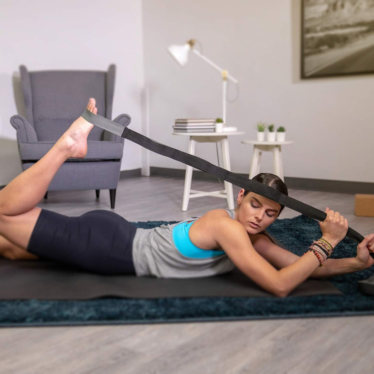 5-in-1 Massage Set, Complete Mobility Kit for Workout Recovery | Deep Tissue Roller for Legs, Spikey Foot Ball, Hamstring Stretch Strap, Quad Roller Stick, Carry Bag