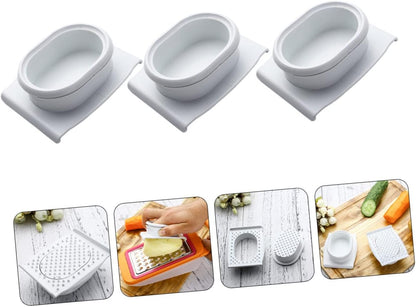 Food Slicer Hand Guard Finger Protectors for Safe Cutting and Grating Vegetables Fruits Cheese Meat with Non-Slip Design 3.74X3.14X1.18 Inch 3 Pack