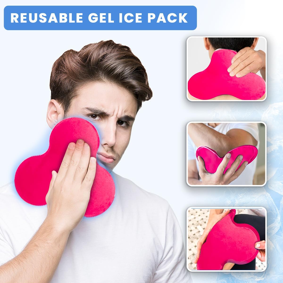 Reusable Gel Ice Pack, Ice Pack for Rotator Cuff Injuries, Cold/Hot Pack for Neck, Knee, Hot Cold Therapy for Shoulder Injuries, Bursitis, and Swelling (1 Count)