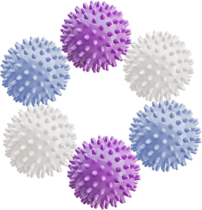 6Pcs Small Dryer Balls, 2.36 Inch Reusable Laundry Balls for Washer & Dryer, Fabric Softener Alternative, Anti-Wrinkle & Pet Hair Remover Laundry Essentials