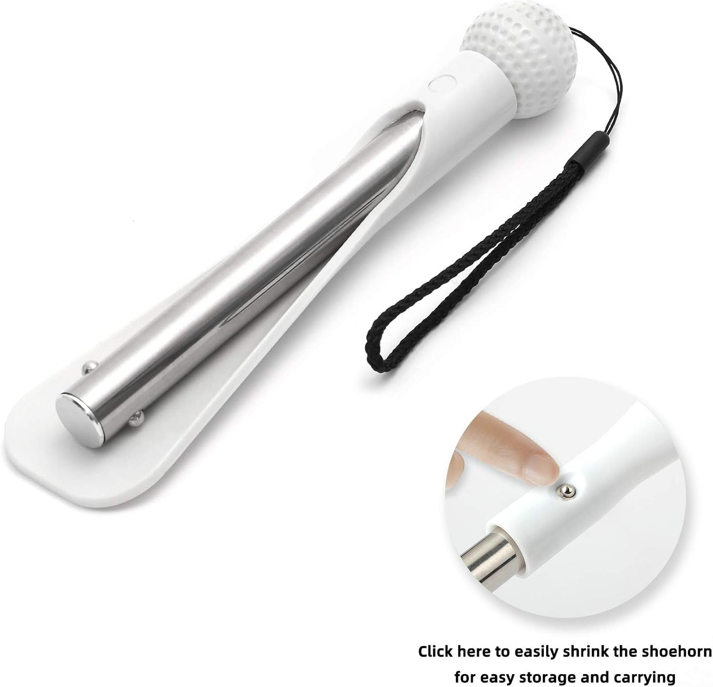 Fanwer Shoe Horn 36.2“Shoe Horn Long Handle Foldable Shoe Horn Travel for Seniors Pregnant Back Pain