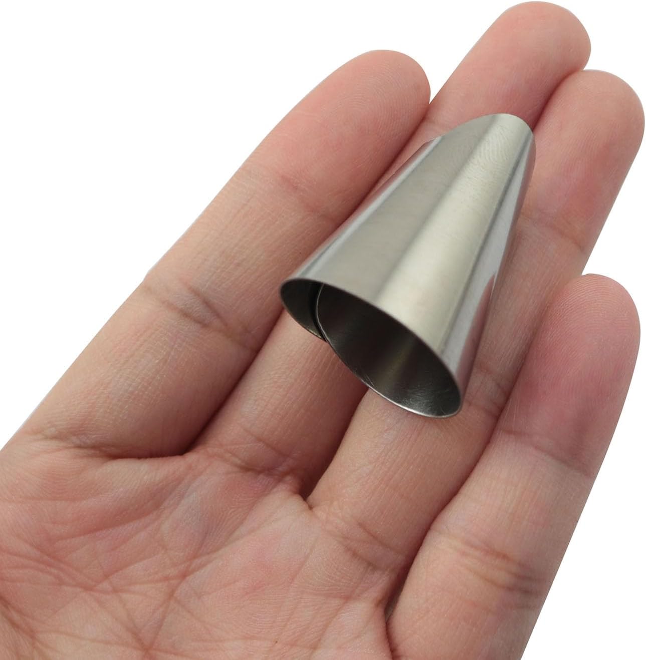 XGNG 20PCS Stainless Steel Finger Guard Peeler Kitchen Utensil Silver Metal Nail Protector Suitable for Cutting Machines and Seafood