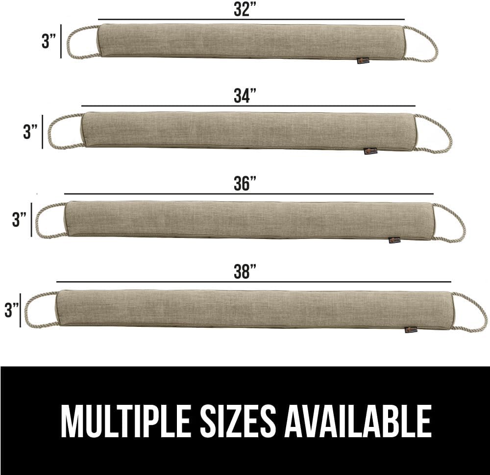 GORILLA GRIP Door Draft Stopper for Bottom of Doors, Cold Air Insulation Sweep, Weather Stripping Seal Noise, Soundproofing, Warmth Sealer, Easy Install Gap Filler, Home Essentials, 32 Inch, Gray