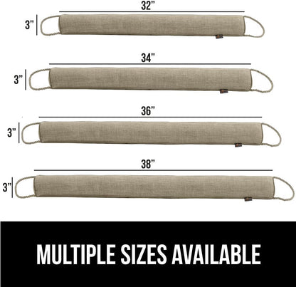 GORILLA GRIP Door Draft Stopper for Bottom of Doors, Cold Air Insulation Sweep, Weather Stripping Seal Noise, Soundproofing, Warmth Sealer, Easy Install Gap Filler, Home Essentials, 32 Inch, Gray