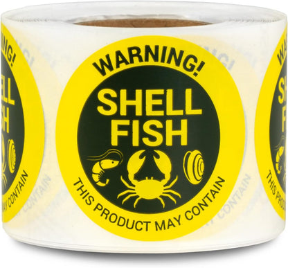 Sesame Seeds Allergy Warning Stickers, 1.5 Inch Round, 300 Labels