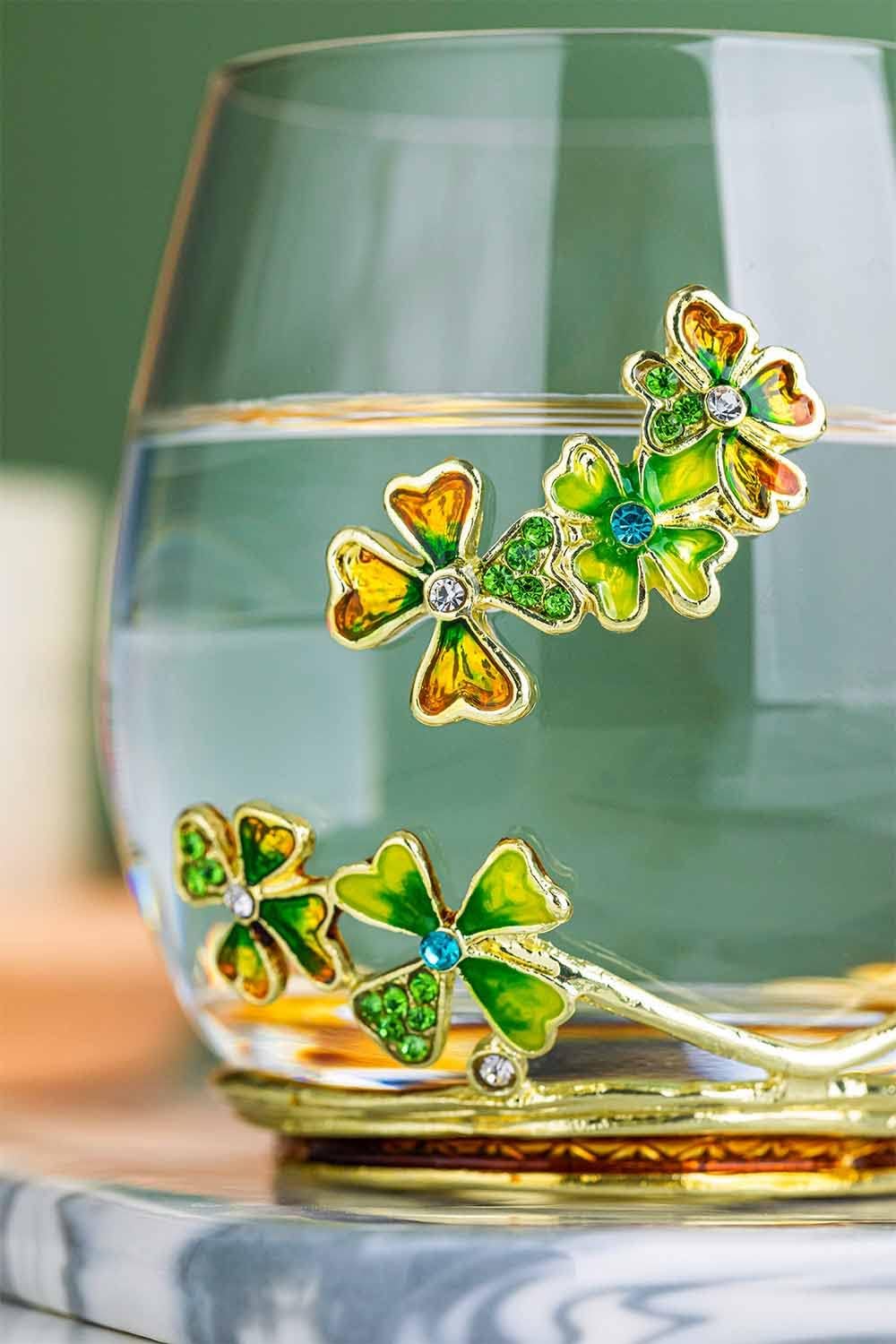 Luka Tech 35OZ Enamel Glass Flower Teapot Gifts For Women