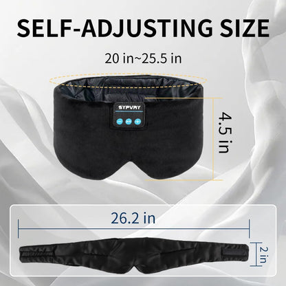 Sleep Mask Bluetooth 5.4 Headphones Soft Wireless Headband Eye Mask Blackout with Microphone (Emerald)
