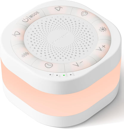 Glocusent White Noise Sound Machine with 44 Soothing Sounds 12 Colors Night Light Noise Machine for Baby Kids & Adults Sleep Machines, Sound Therapy for Home, Travel, Registry Gift