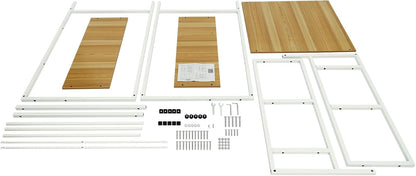 Washer and Dryer Storage Rack, 3 Tier Over The Washer and Dryer Storage Shelf, Bathroom Space Saving Organizer Shelves Space Saver Standing Rack for Bathrooms, Laundry Rooms (White+ Log)