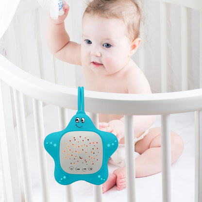 Portable White Noise Machine for Baby | Sleep Aid Music Lullaby Sound Machine with Star Projector for Nursery, Home, Travel | Gift for Infants, Toddlers, Kids