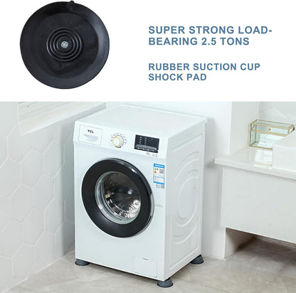 Anti Vibration Pad for Washing Machine Support Set of 8, Non Slip Rubber | Washer Dryer Shock Noise Cancelling Foot Mat, Anti-Walking Stabilizer Refrigerator Support Pad Pedestals for Washing Machine