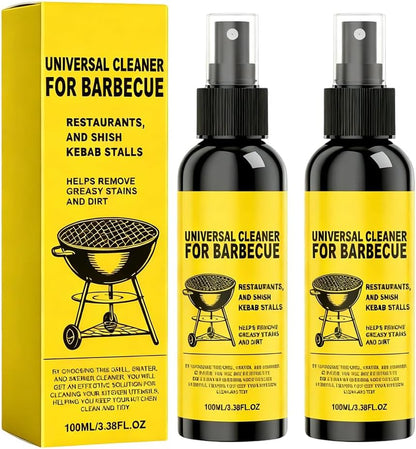 Grill Cleansing Spray, BBQ Cleaner Multi Purpose Kitchen Degreaser, Oven Stove Air Fryer Cleaning Fluid for Stubborn Burnt Grease Stains Indoor Outdoor Home Cooking Surfaces