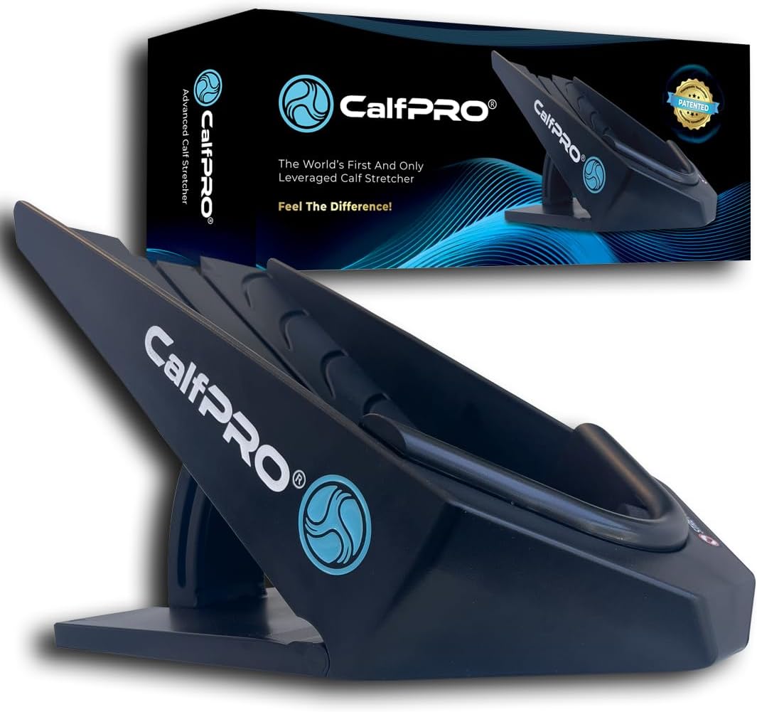 CALFPRO Slant Board for Calf Stretching - Deep Calf Stretcher for Plantar Fasciitis & Achilles Tendonitis, Feet Mobility & Heel Pain Relief, Incline Wedge for Strained Ankle - Foot Rocker Replacement