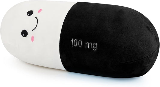 Cervical Neck Roll Pill Pillow, Cylinder Bolster Chill Pillows with Washable Cover, Round Neck Pillows Support for Bed Sleeping, Designed for Head, Neck, Lumbar, Legs Back and Yoga (Grey, M)