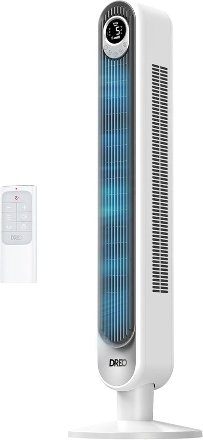 DREO Tower Fan for Bedroom, 28ft/s High Velocity, 9 Speeds, DC Motor