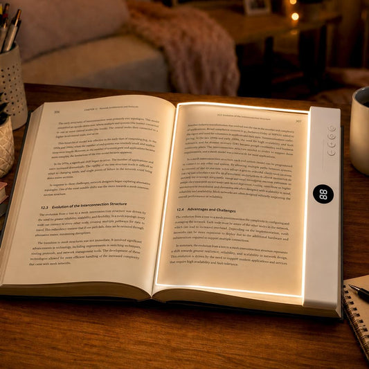 LED Page Reading Light, Rechargeable Flat Book Light, Normal White