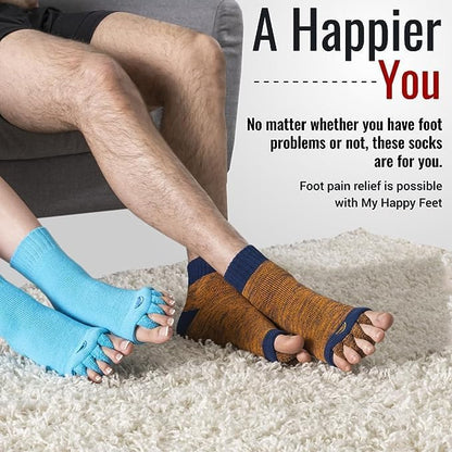 My Happy Feet Foot Alignment Socks with Toe Separators