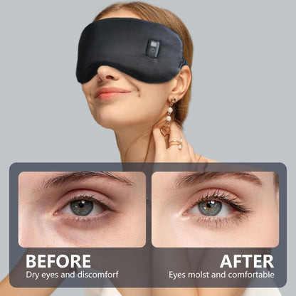 Joythink Cordless Sleep Mask Heated Eye Mask for Dry Eyes,Eye Relief,with 3 Temperature Settings and Timer Control,Washable Eye Mask,Gifts for Friends