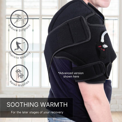 NatraCure Hot or Cold Therapy Shoulder Ice Pack Wrap, Brace for Pain Relief - (Heating Pad for Rotator Cuff Injuries, Surgery, Gym, Baseball, Pitching) - 6032