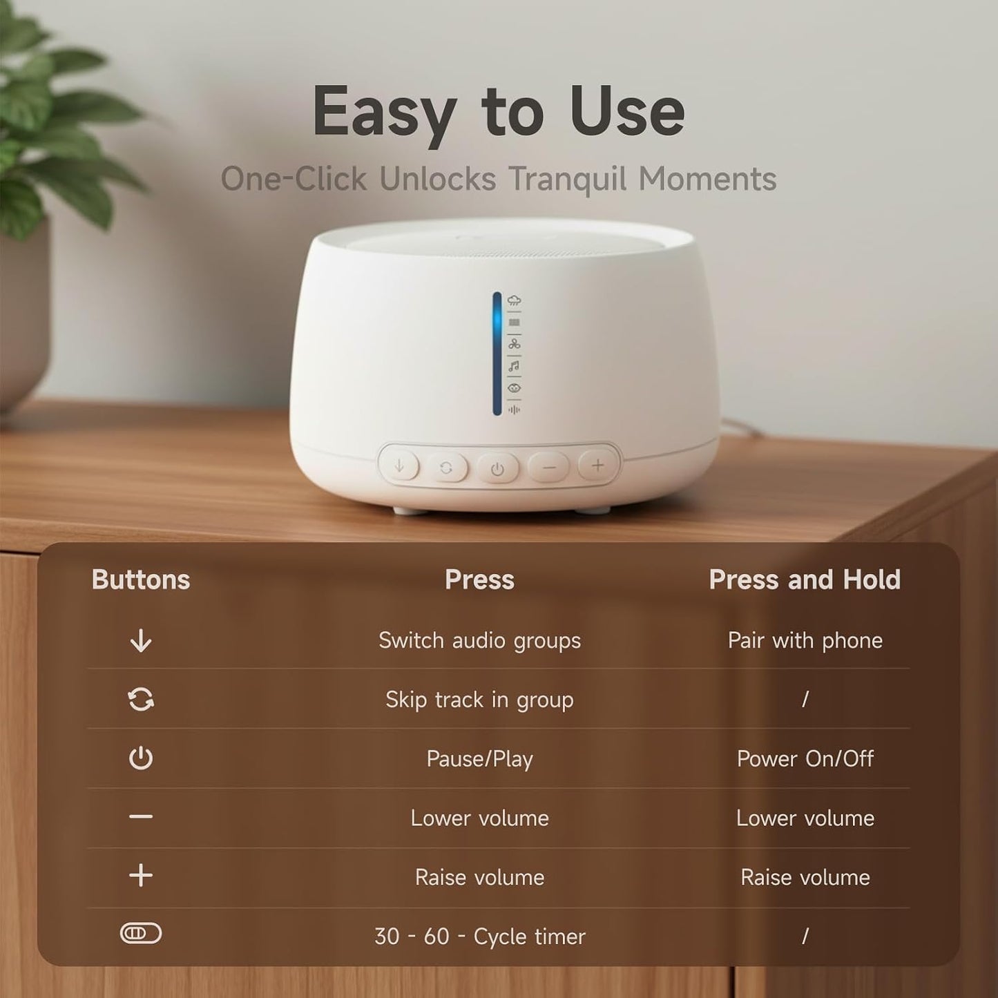 White Noise Machine,Sound Machine for Sleeping,Sleep Aid for Adults Baby,18 Non-Looping Sounds,ZenNap App Included 500+ Hi-Fi Audios,8-Sounds Mixing,Office,Travel,Home