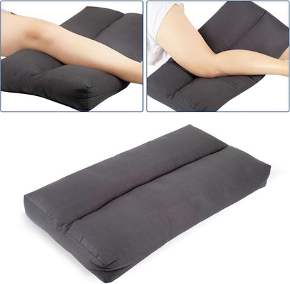 MINUPWELL Knee Pillow for Side Sleepers - Between Leg & Under Knee Pillow for Back Sleepers - Leg Pillow with 850G 7D Alternative for Relieving Leg, Back, and Knee Pain - 100% Cotton Fabric - White