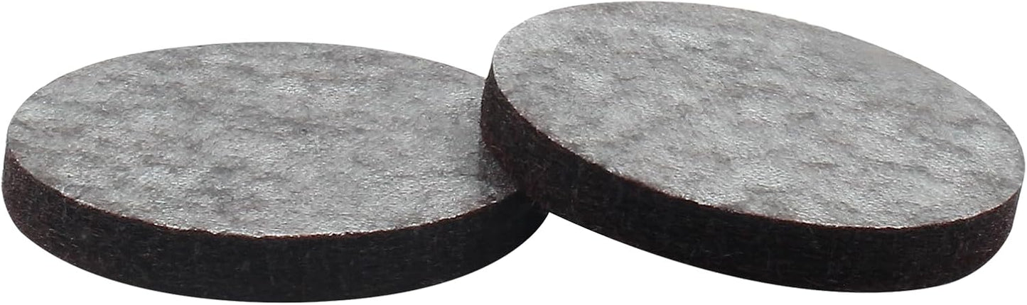 48 Pcs 1-1/2"/38mm Felt Furniture Pads Brown Round | Self Adhesive, 5mm Thick, Anti Scratch Floor Protectors, For Furniture Feet Chair Legs