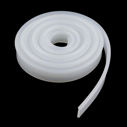 Oedema 118 Inch Shower Door Bottom Seal Strip, Black | Silicone, Waterproof, Shower Sweep Weather Stripping, for House and Glass Doors